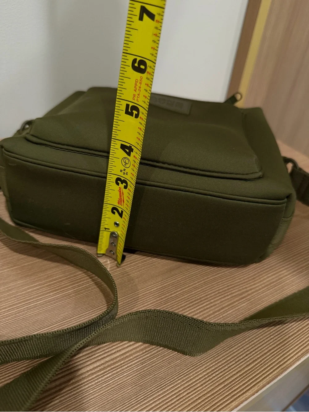 Dagne Dover Micah Neoprene Crossbody Bag Dark Moss Green Travel Purse Athleisure